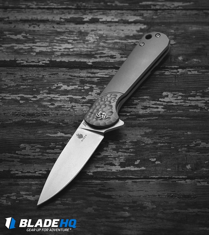 Kizer Envoy Frame Lock Knife Titanium (3" Stonewash) Ki3493