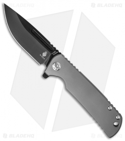 Kizer Pinkerton Escort Flipper Knife Titanium (3.5" Black) Ki4481