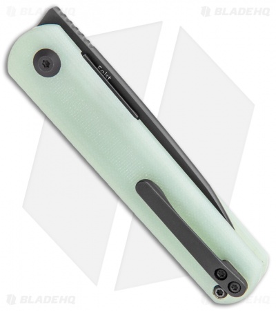 Kizer Feist Front Flipper Knife Natural Jade G-10 (2.9" Black M390) 