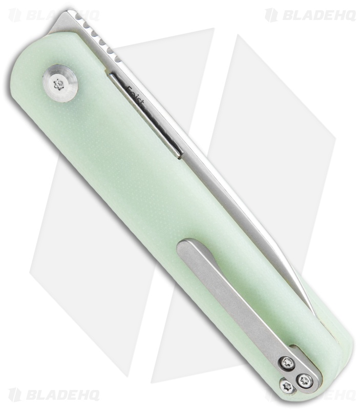 Kizer Feist Front Flipper Knife Natural Jade G-10 (2.8" Stonewash M390) 