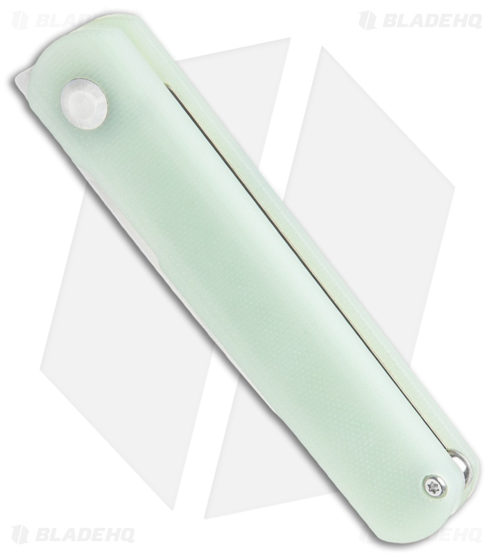 Kizer Feist Front Flipper Knife Natural Jade G-10 (2.8" Stonewash M390) 
