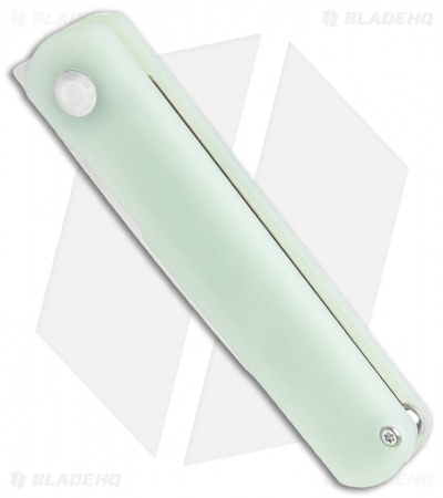 Kizer Feist Front Flipper Knife Natural Jade G-10 (2.8" Stonewash M390) 