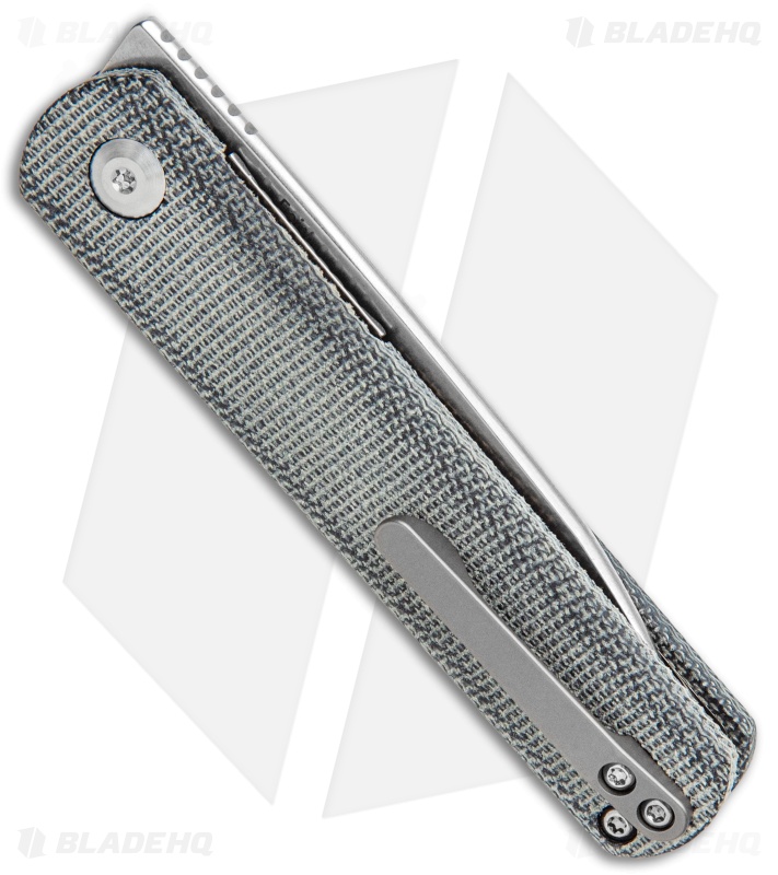 Kizer Lundquist Feist Front Flipper Knife Black Micarta (2.8" Stonewash)