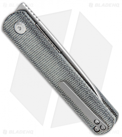 Kizer Lundquist Feist Front Flipper Knife Black Micarta (2.8" Stonewash)