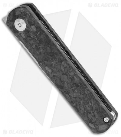 Kizer Lundquist Feist Front Flipper Knife Shred CF (2.8" Stonewash) Ki3499E4