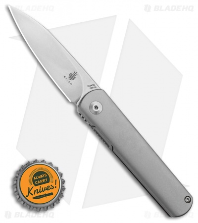 Kizer Feist Front Flipper Knife Gray Titanium (2.8" Stonewash) Ki3499 