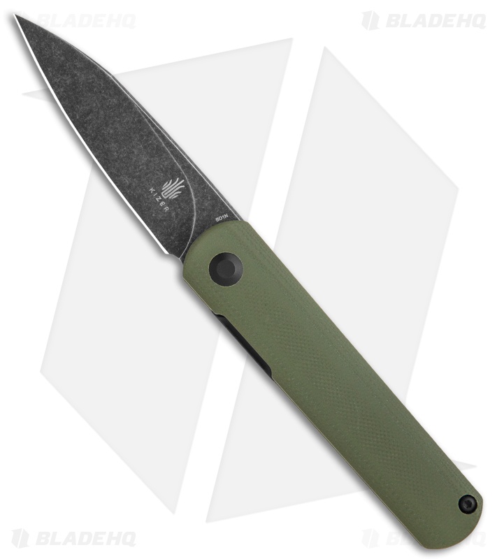 エゴイスト　フィンガー Kizer Mini Mystic Knife Burlap Micarta/Distressed Copper Al