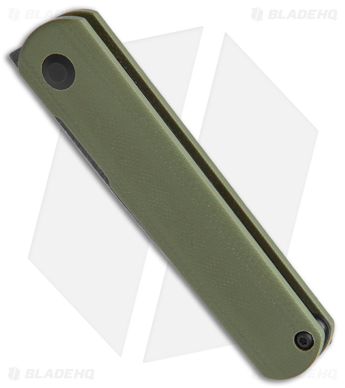 Kizer Vanguard Feist - Front Flipper Knife | Green G-10/BSW