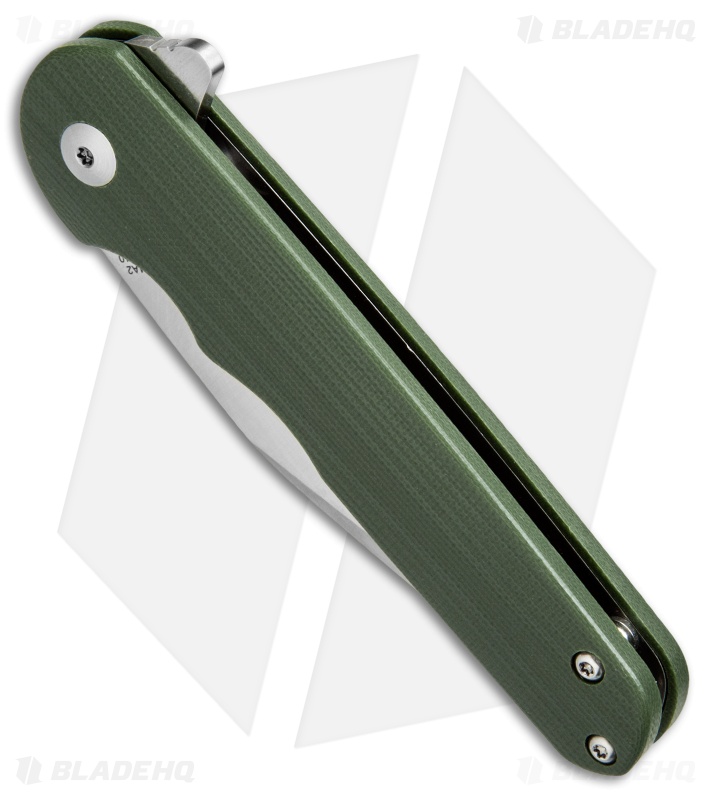 Kizer Vanguard Flashbang A2 Liner Lock Knife Green G-10 (3" Satin)