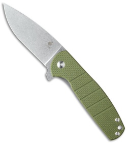 Kizer Vanguard Laconico Gemini Flipper Green G-10 (3.1" Stonewash) V3471N2