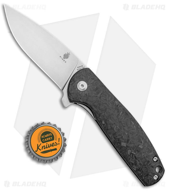 エルカミーノ Kizer Laconico Gemini - Manual Folding Knife | Shred Carbon Fiber