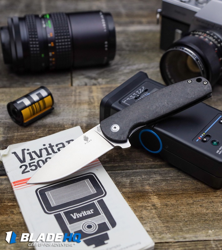 Kizer Laconico Gemini - Manual Folding Knife | Shred Carbon Fiber