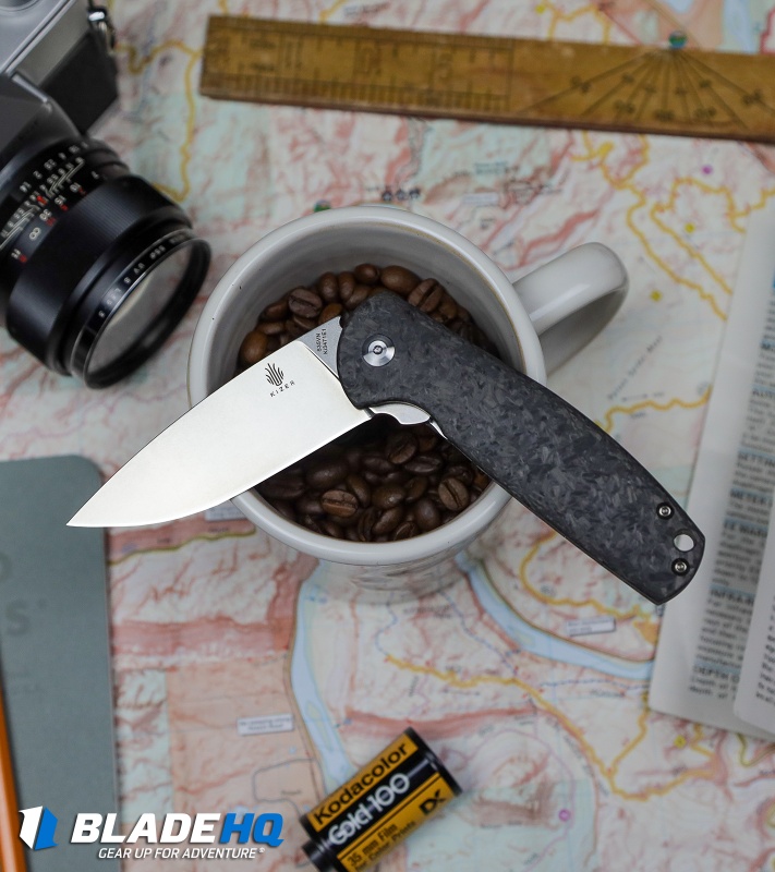 Kizer Laconico Gemini - Manual Folding Knife | Shred Carbon Fiber