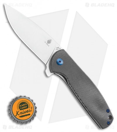 Kizer Vanguard Laconico Gemini Flipper Black Micarta (3.1" Stonewash) V3471N3