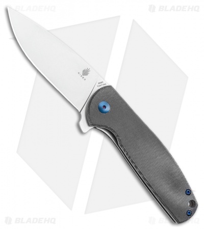 Kizer Vanguard Laconico Gemini Flipper Black Micarta (3.1" Stonewash) V3471N3