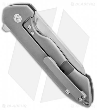 Kizer Degnan Guru Flipper Knife Titanium w/ Holes (3" Satin) Ki3504K1