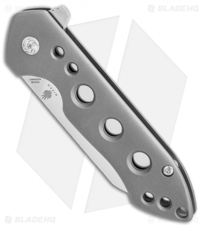 Kizer Degnan Guru Flipper Knife Titanium w/ Holes (3" Satin) Ki3504K1