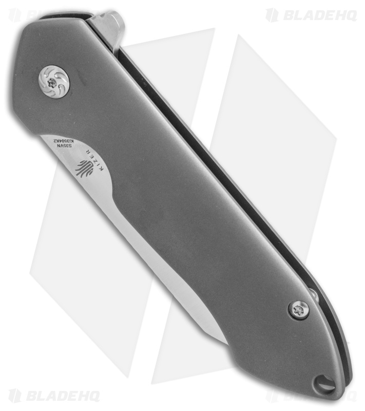 Kizer Degnan Guru Flipper Knife Titanium (3" Satin) Ki3504K2