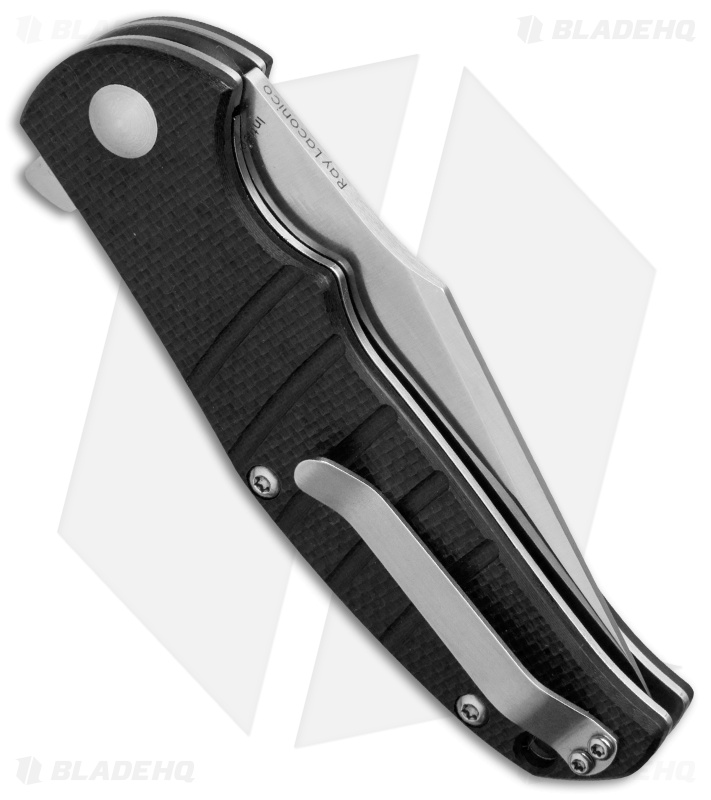 Kizer Vanguard Series Laconico Intrepid Flipper Black G-10 Knife (3.625" Satin)