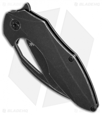 Kizer Isham Megatherium Flipper Knife Titanium (3.6" Black SW) Ki4502A2