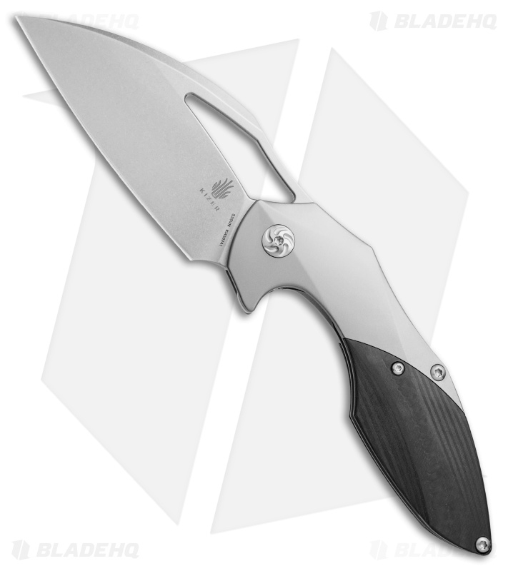 Kizer Isham Megatherium Frame Lock Knife Carbon Fiber (3.6