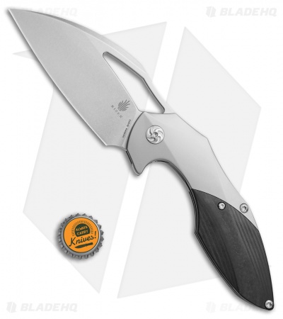 Kizer Isham Megatherium Frame Lock Knife Carbon Fiber (3.6" Stonewash) Ki4502