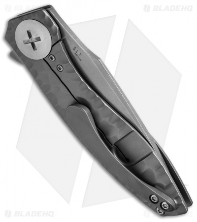 Kizer John Gray S.L.T. Flipper Knife Textured Ti (3.5" Stonewash) Ki4474A2