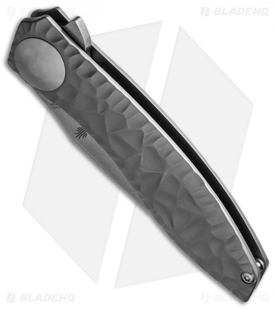 Kizer John Gray S.L.T. Flipper Knife Textured Ti (3.5" Stonewash) Ki4474A2