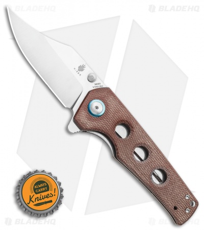 Kizer Junges Liner Lock Knife Brown Micarta (3.06" Satin) V3551N2