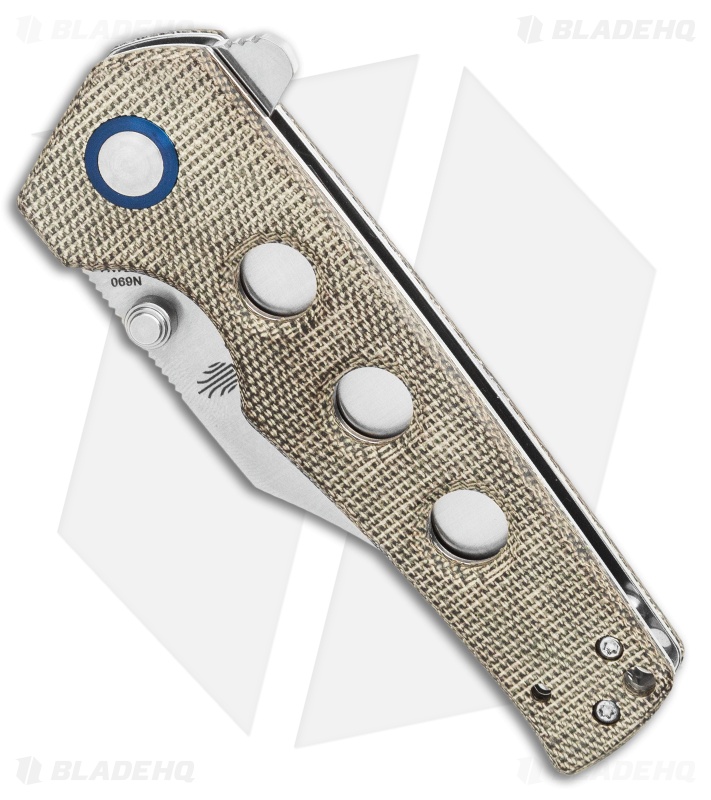 Kizer Vanguard Elstner Junges Liner Lock Knife Green Micarta (3" Satin) V3551N4