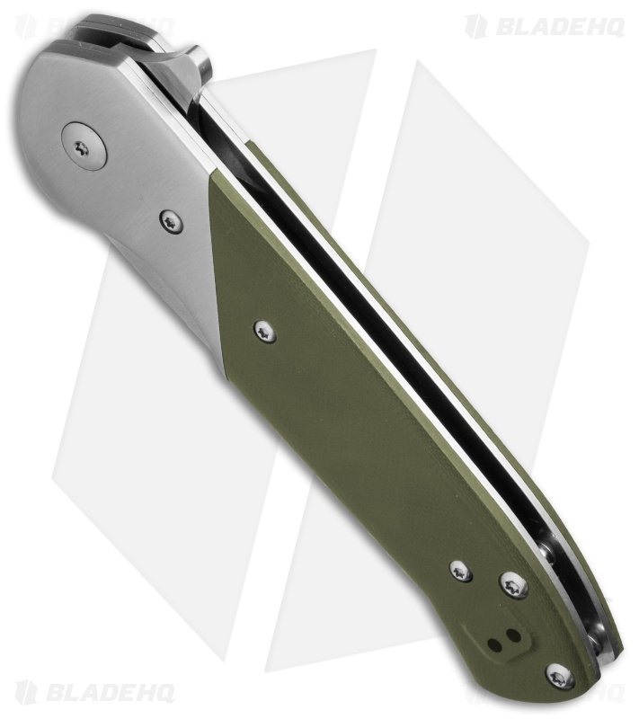 Kizer Vanguard Kane Liner Lock Knife Green G-10 (3.5" Stonewash) V4467A2