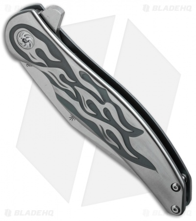 Kizer Cucchiara Compadre Frame Lock Knife Titanium (4" Stonewash) Ki5465A2