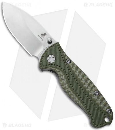 Kizer Small Hunter Liner Lock Knife Green G-10 (2.5