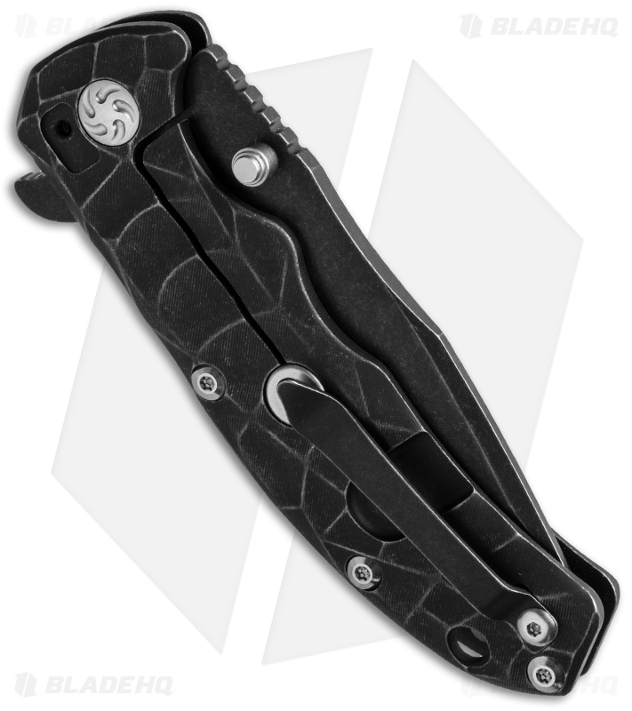 Kizer Caligine Tanto Frame Lock Knife Titanium (3.5" Black SW) Ki401DT1