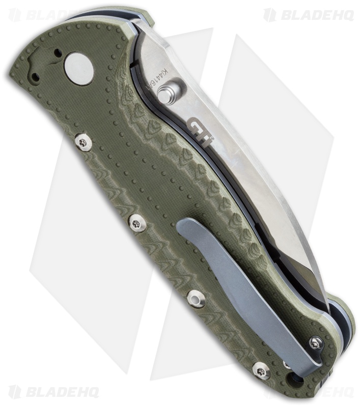 Kizer GTI Titanium Liner Lock Knife Green G10/Blue Ti (3.5" Satin