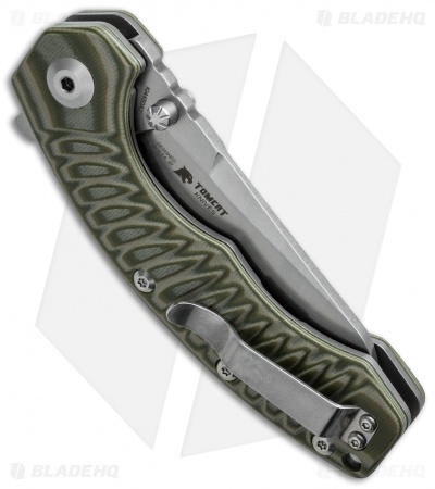 Kizer Tigon Liner Lock Knife Green/Tan G-10 (3.625" Stonewash) Ki4450A2 