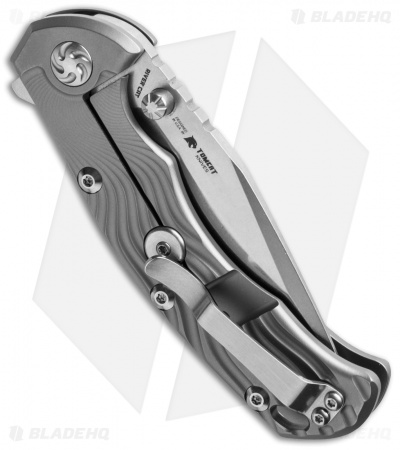 Kizer River Cat Frame Lock Knife Titanium (3.375" Stonewash) Ki4456A1