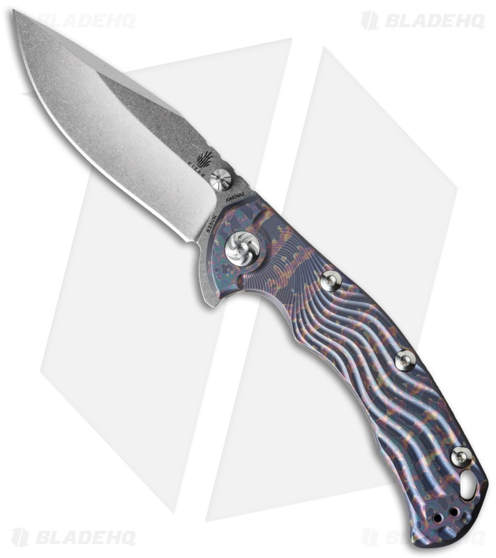 Kizer River Cat Frame Lock Anodized Titanium - Blade HQ