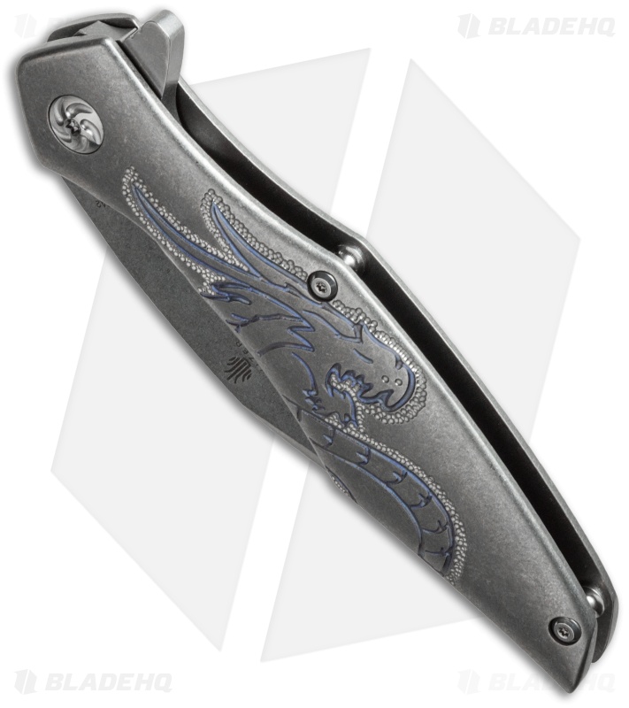 Kizer Cucchiara Trifecta Knife Embellished Titanium (3.875" Stonewash) Ki5462A2