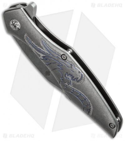 Kizer Cucchiara Trifecta Knife Embellished Titanium (3.875" Stonewash) Ki5462A2