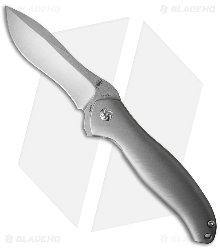 Kizer Cucchiara Bad Dog Flipper Knife Titanium (4.25