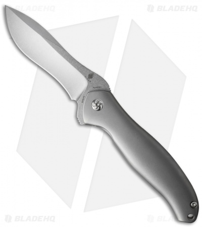 Kizer Cucchiara Bad Dog Flipper Knife Titanium (4.25" Stonewash) Ki5463A1