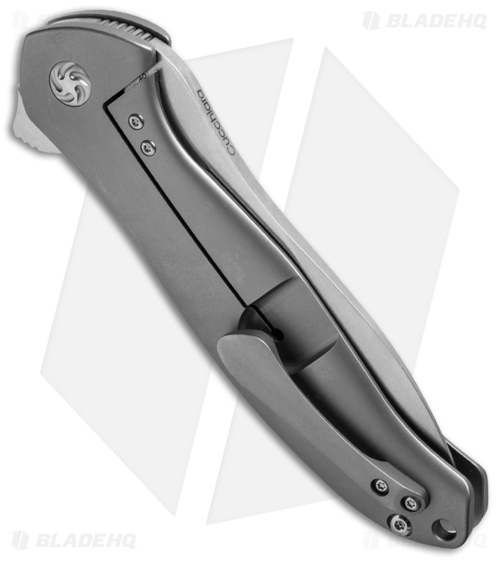 Kizer Cucchiara Bad Dog Flipper Knife Titanium (4.25" Stonewash) Ki5463A1
