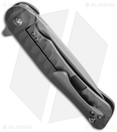 Kizer Cucchiara Dukes Flipper Knife Gray Titanium (3.625" Stonewash) Ki5466A1