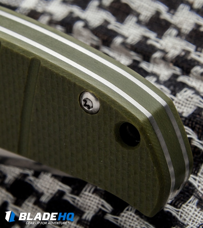 Kizer Vanguard Laconico Intrepid Flipper Green G-10 Knife (3.625" Satin) V4468A2