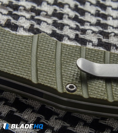 Kizer Vanguard Laconico Intrepid Flipper Green G-10 Knife (3.625" Satin) V4468A2