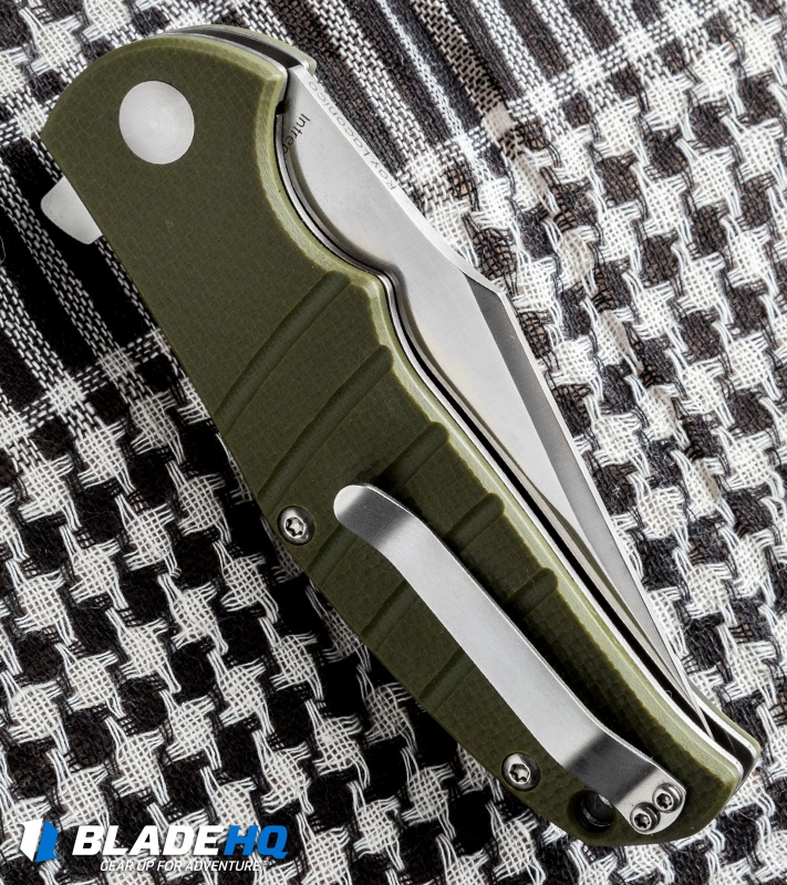 Kizer Vanguard Laconico Intrepid Flipper Green G-10 Knife (3.625" Satin) V4468A2