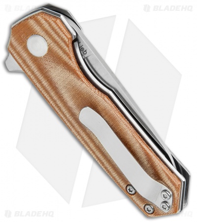 Kizer Lieb Liner Lock Knife Smooth Brown Micarta (2.32" Stonewash) V2541N4