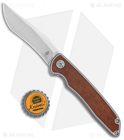Kizer Nick Swan Matanzas Frame Lock Knife Ti/Micarta Tanto (3.5" Stonewash)