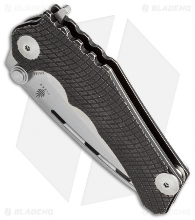 Kizer Willumsen Perock Flipper Knife Black Titanium (3.5" Satin) Ki4485
